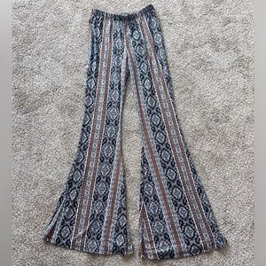 Rue21 Geometric Flare Pants - Black, Brown, White (M)